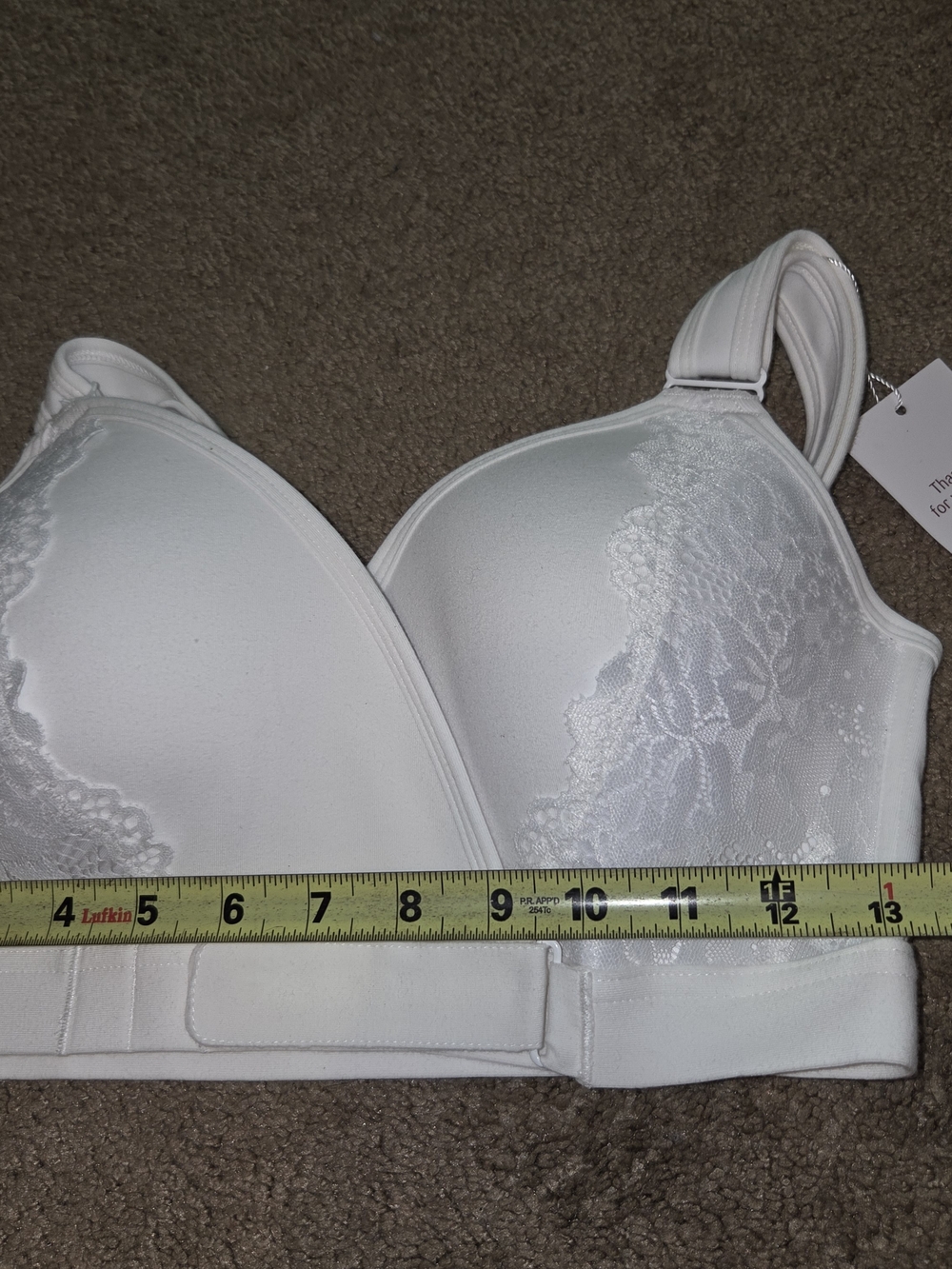 Everyday White Lace-Accent Comfort Bra - Picture 4 of 7